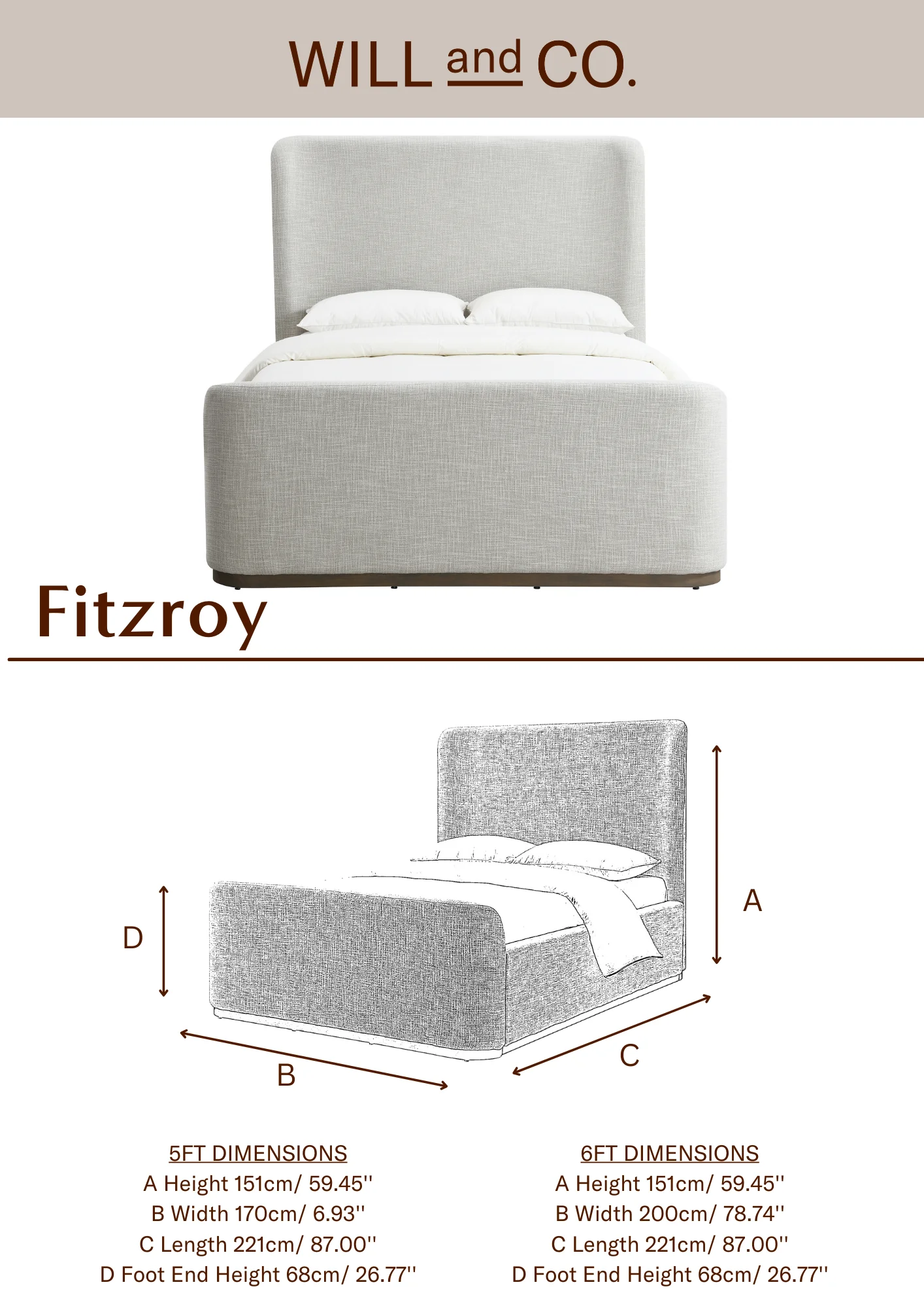 Fitzroy Low End Bed - Image 4
