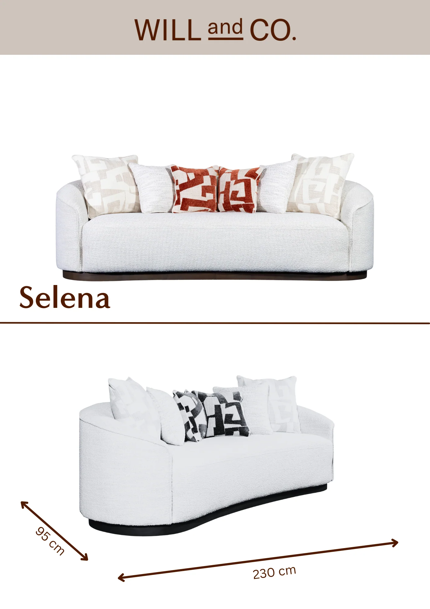 Selena Curved Sofa - Image 5